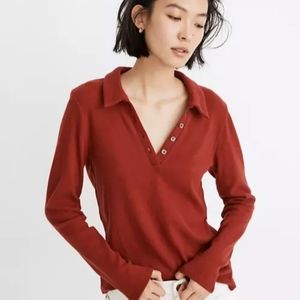 Madewell Ribbed Polo Top